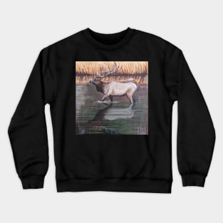 Bull Elk Reflections Crewneck Sweatshirt